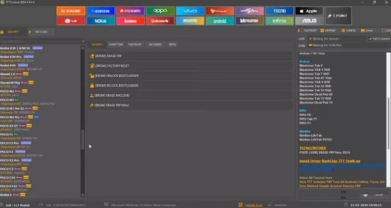 Odblokuj telefon za pomocą TFT Unlock Tool