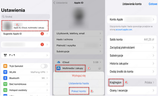 Zmień kraj App Store na iPhonie
