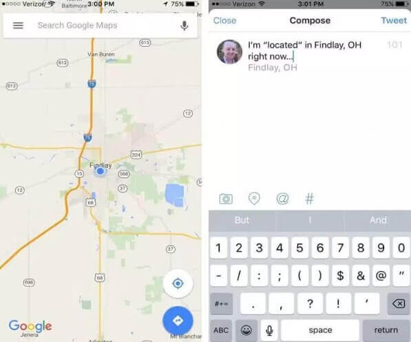 fałszywa lokalizacja GPS iPhone'a przez aplikację Cydia The Anywhere