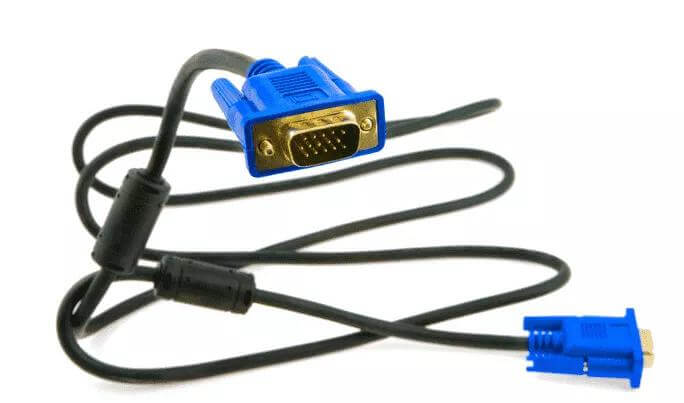 comprobar el cable VGA 