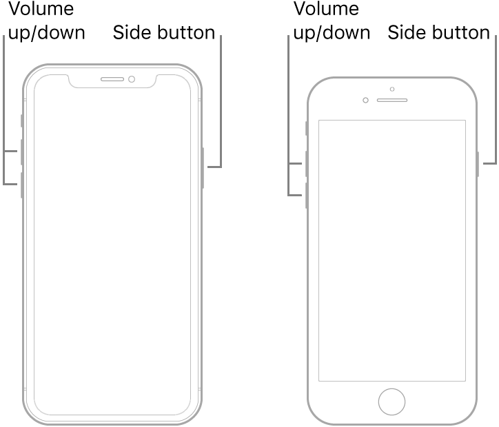 przyciski iphone'a restart