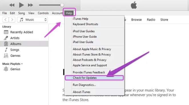 iTunes sprawdza dostępność aktualizacji