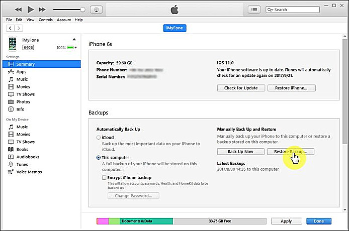 Odzyskiwanie usuniętych zdjęć z iTunes