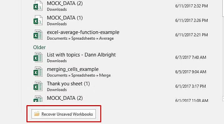 Odzyskiwanie utraconych plików Excel za pomocą funkcji AutoRecover