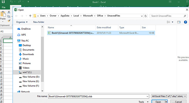 Znajdź i uzyskaj dostęp do zapisanych plików Excel