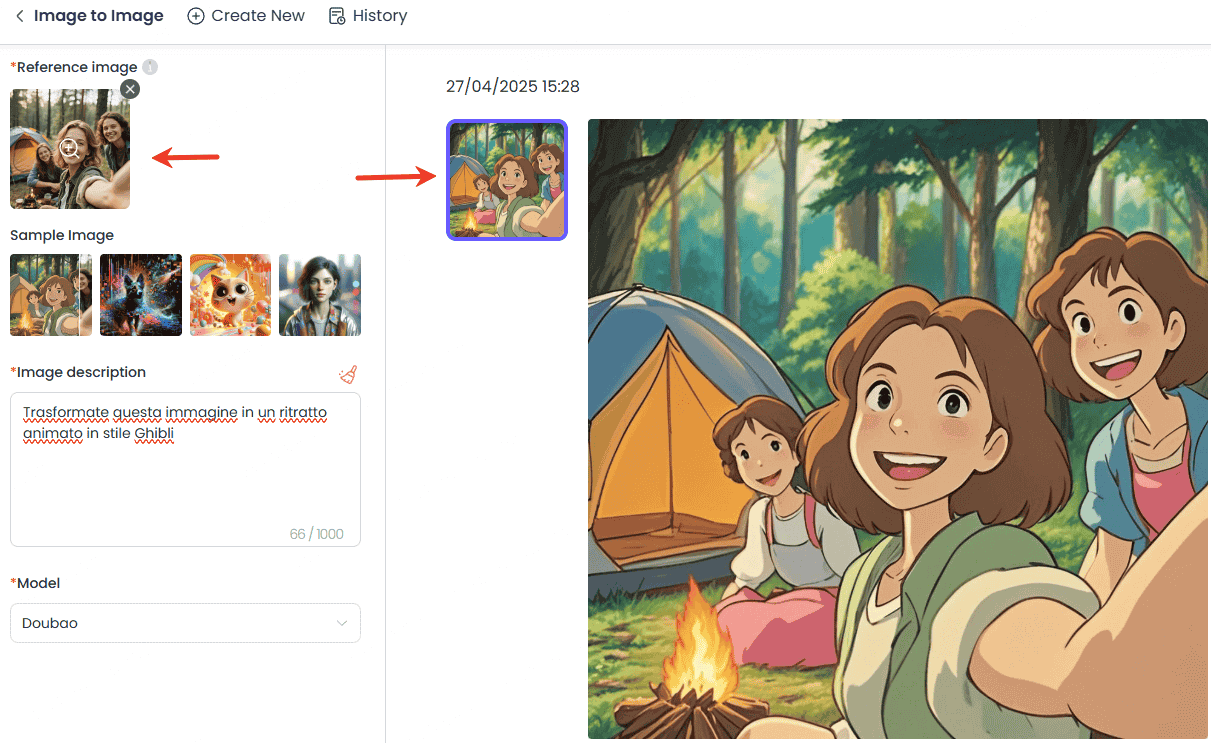 Zdjęcie mojej mamy w stylu Ghibli