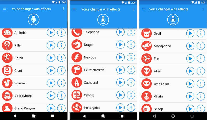 Voice Changer with Effects zmieniacz głosu na damski