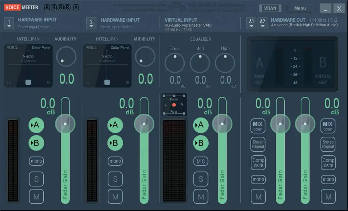 Profesjonalny modulator głosu VoiceMeeter