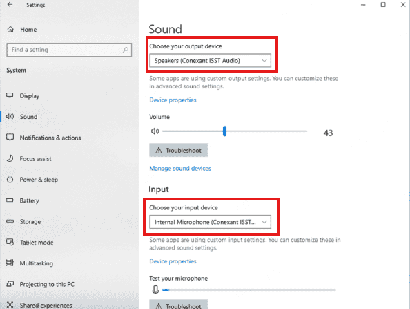 Windows: Wybór urządzeń wejścia i wyjścia