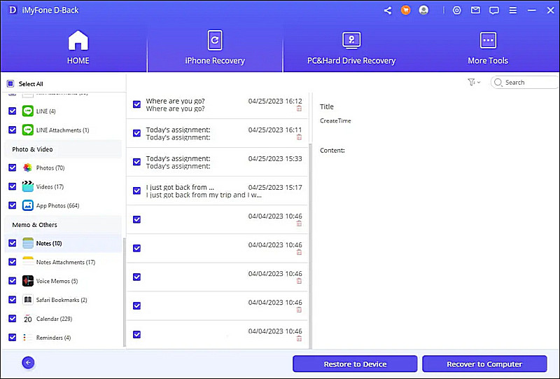iMyFone D-Back odzyskuje dzienniki połączeń z urządzeń iOS