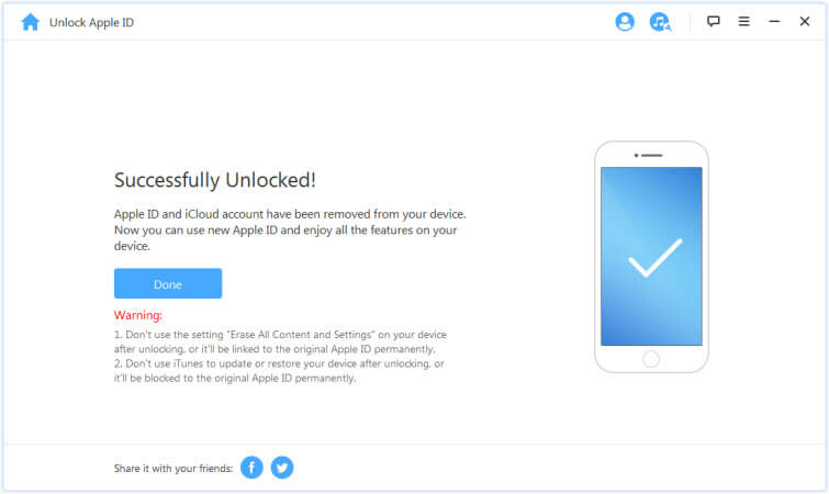 Apple ID jest odblokowany