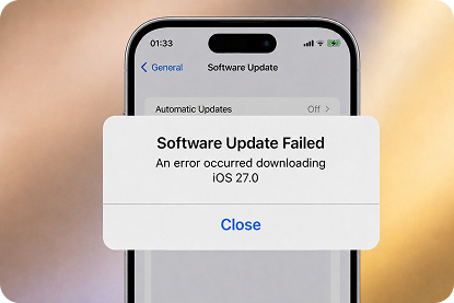 software update failed