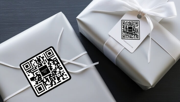 attach qr code to gift