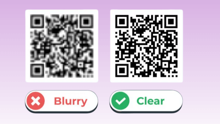 clear qr code