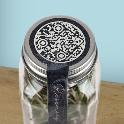 circle qr code on product