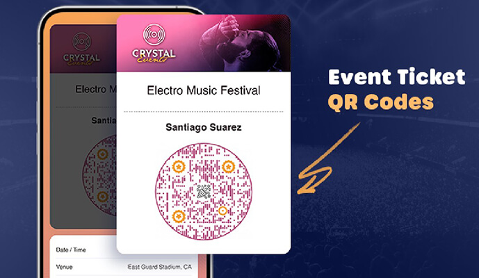 circle qr code on event