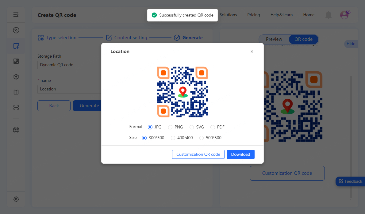 download location qr code