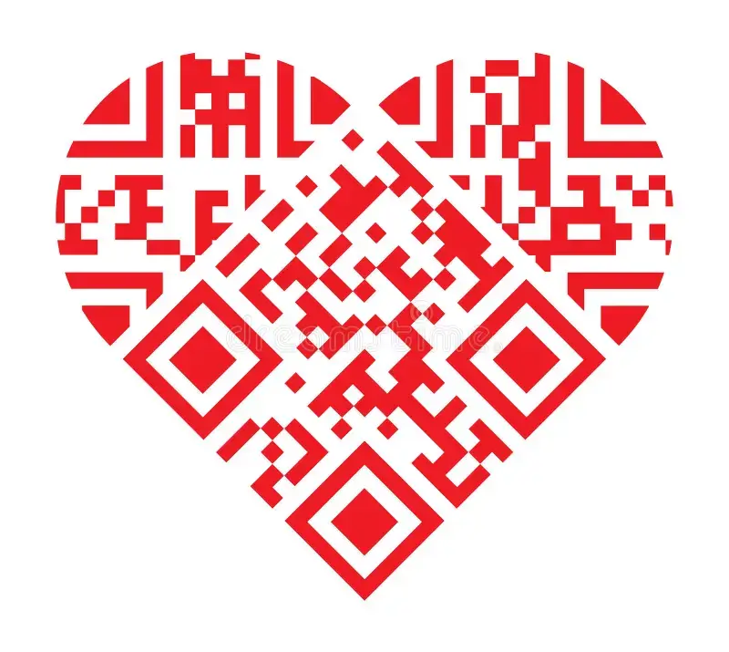 heart shaped qr codes