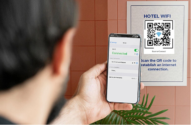 wifi qr code in hotel