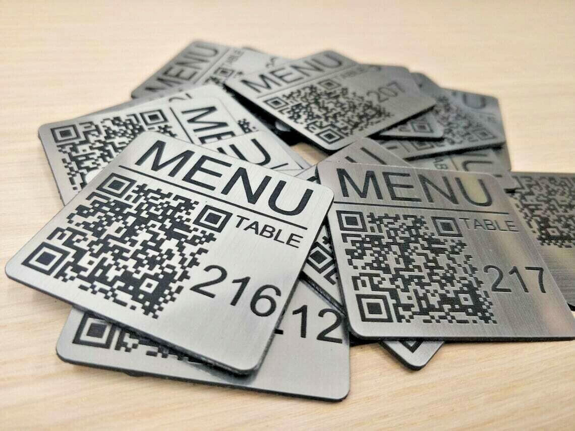 laser engraved qr code