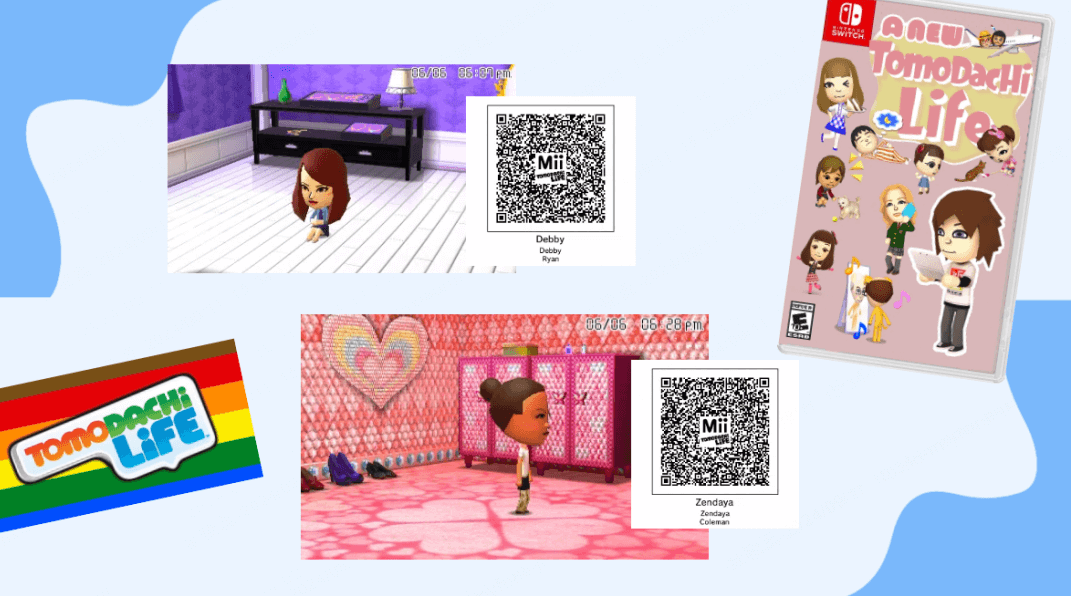 cute tomodachi life qr codes