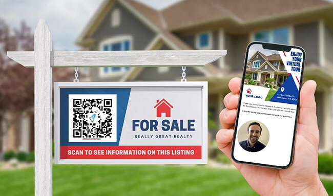 qr code on real estate signs