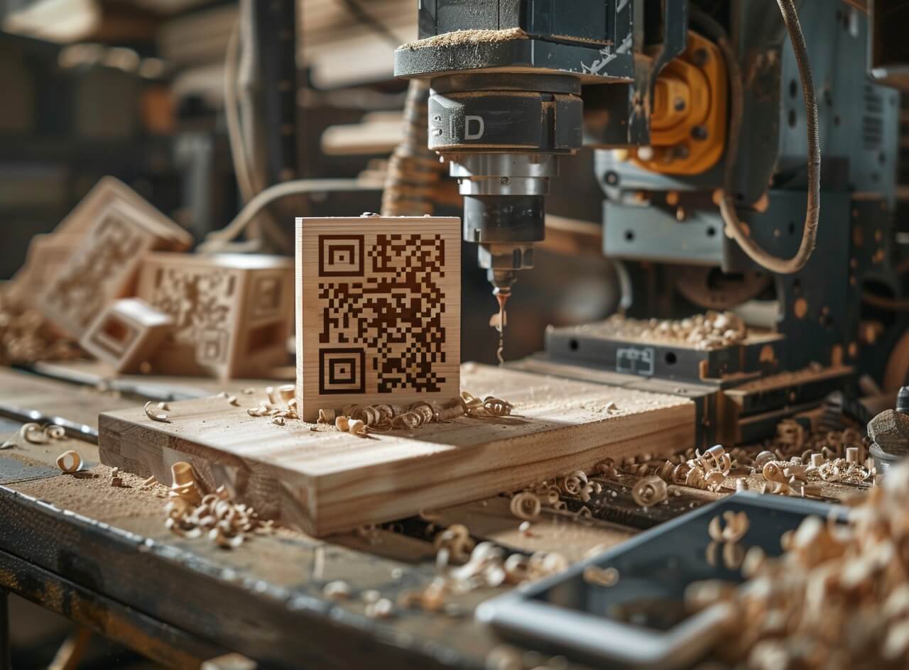 custom wooden qr codes