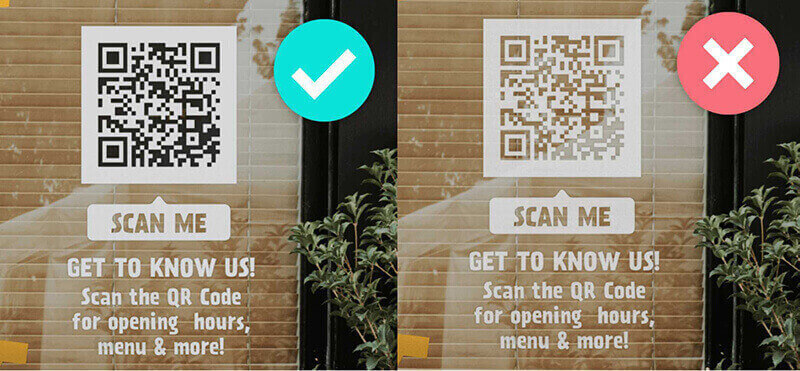 make contrast of the qr code