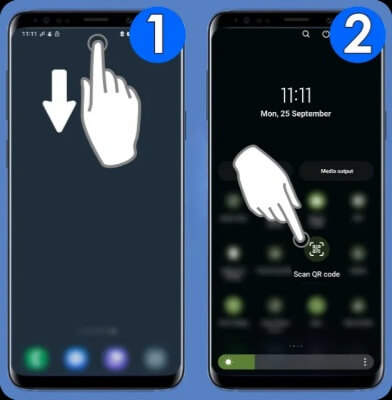 scan qr code on samsung
