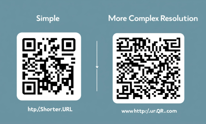 short vs long url qr code