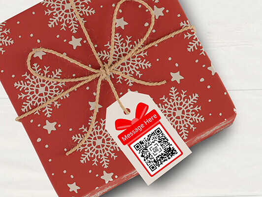 xmas qr code on gift card