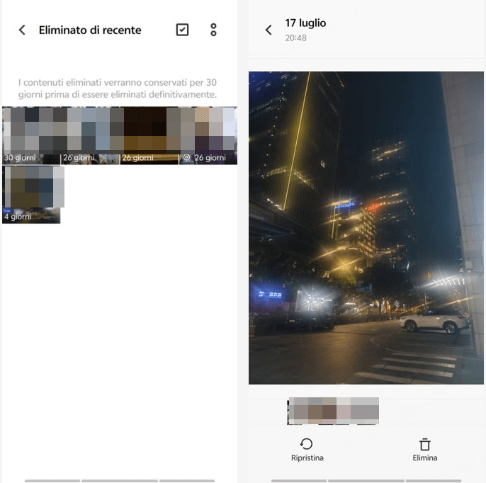 recuperare foto cancellate dal cestino android