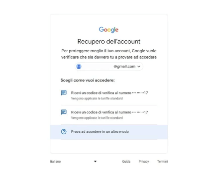 Prova un altro modo per accedere a Google