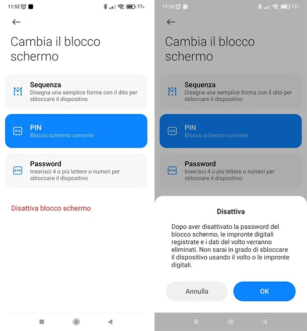 rimuovere il blocco schermo-xiaomi