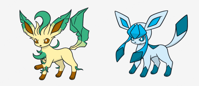 Leafeon e Glaceon