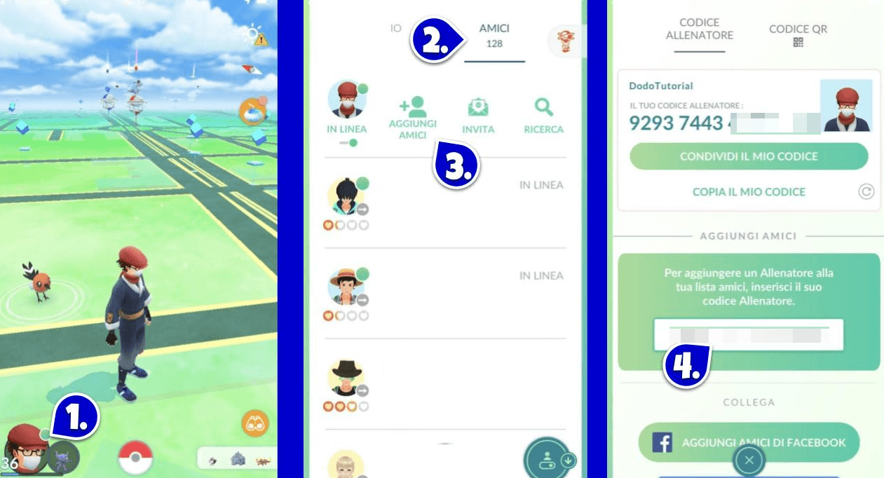 Come aggiungere amici su Pokémon GO