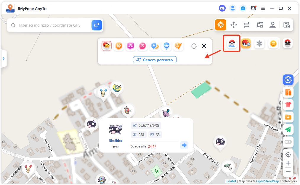 AnyTo Mappa di Pokémon GO