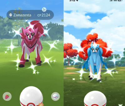 Shiny Zacian e Zamazenta