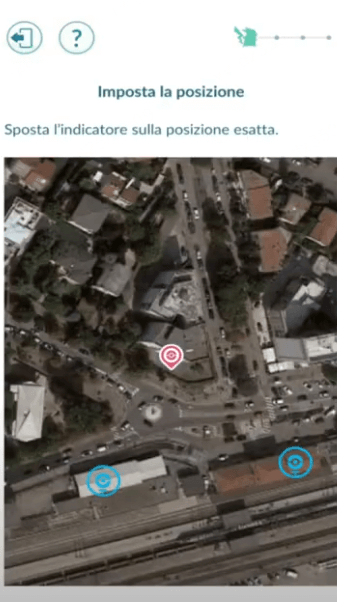 Seleziona il luogo di un Pokéstop