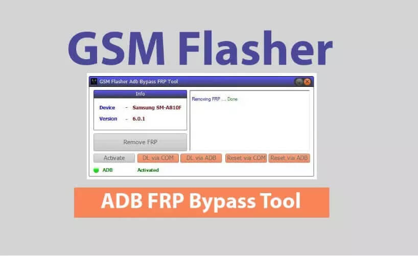 GSM Flasher Tool to bypass google account