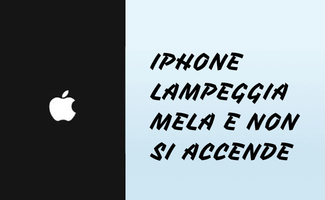 iPhone lampeggia mela