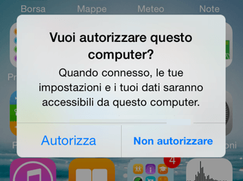 Autorizza questo computer