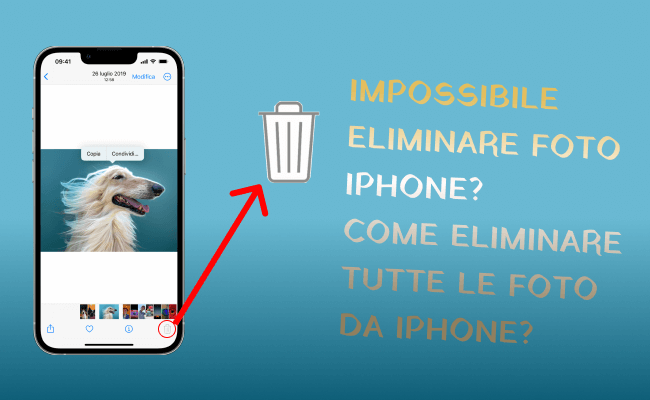 impossibile eliminare foto iphone