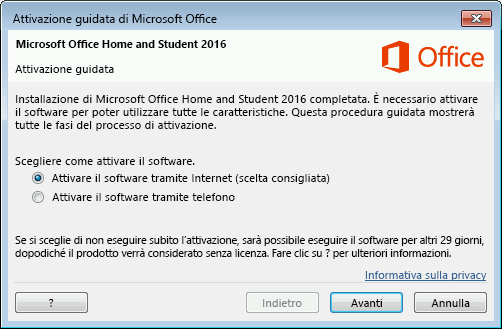 Attivare Microsoft Office