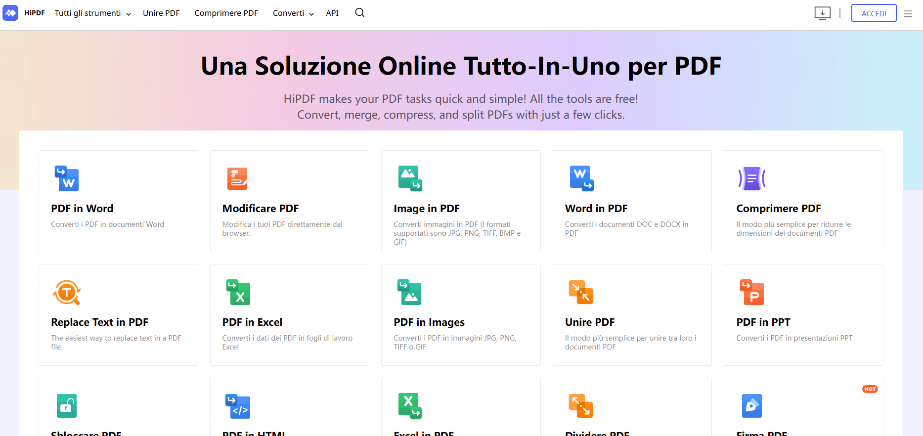 Sbloccare il testo non copiabile da PDF con HiPDF