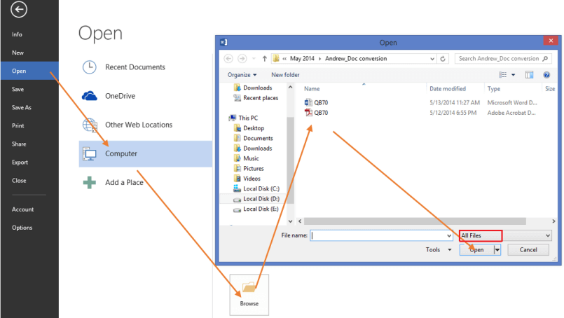 Aprire il file di PDF