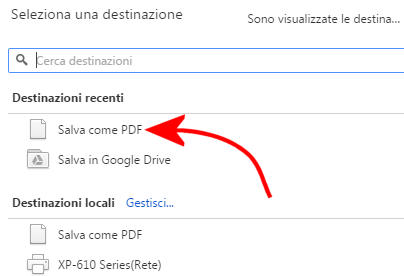 Salva come nuovo file PDF