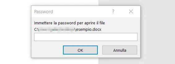 inserire la password corretta