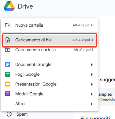 File PDF non copiabili caricati su Google Drive