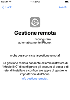 iPhone iPad gestione remota mdm